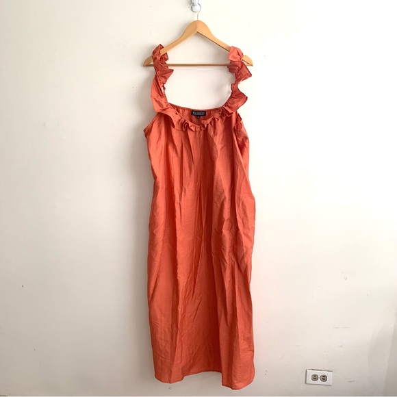 Eloquii Dresses & Skirts - Eloquii Cotton Peach Babydoll Summer Maxi Dress